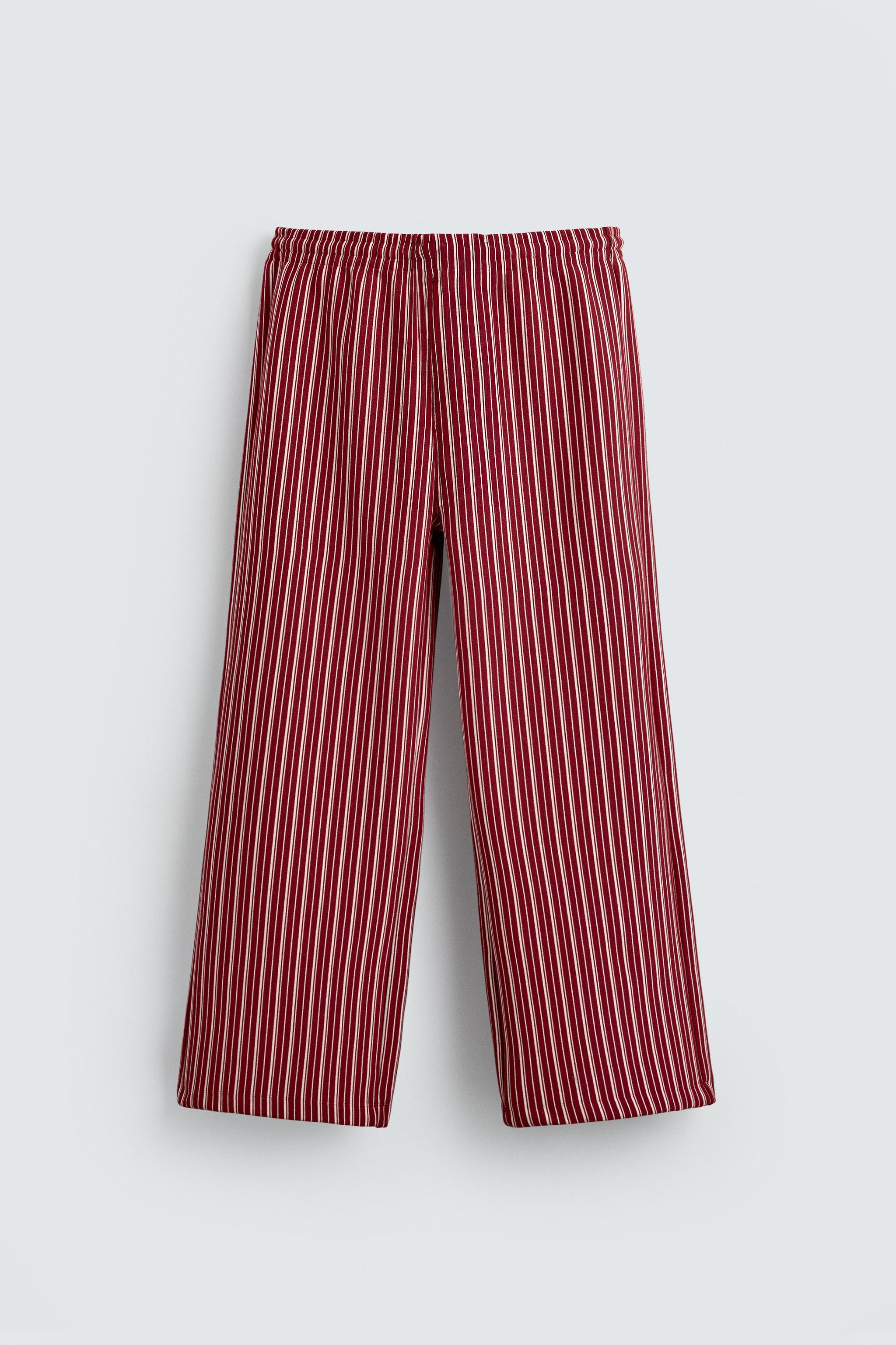 STRIPED RELAXED FIT PANTS